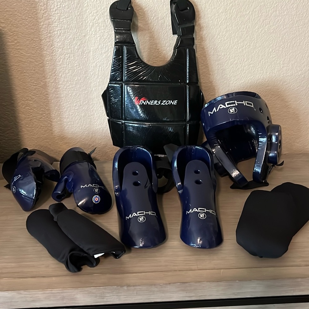Macho Dyna Combo Karate Sparring Gear Set and chest gear